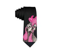 Men's Funny Chicken Necktie Polyester Silk Soft Business Gentleman Tie Necktie - White - One size