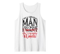 Mens Funny Dad Daddy Grown Man Do What Daughter Wants Fathers Day Tank Top