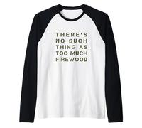 Mens Funny Firewood Homesteading Lumberjack Off-Grid Raglan Baseball Tee