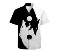 Mens Funny Hawaiian Shirt 3D Graphic Button Down Short Sleeve Tropical Holiday Beach Aloha Shirt