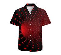 Mens Funny Hawaiian Shirt 3D Graphic Button Down Short Sleeve Tropical Holiday Beach Aloha Shirt