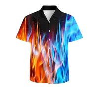 Mens Funny Hawaiian Shirt 3D Graphic Button Down Short Sleeve Tropical Holiday Beach Aloha Shirt