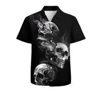 Mens Funny Hawaiian Shirt 3D Graphic Button Down Short Sleeve Tropical Holiday Beach Aloha Shirt