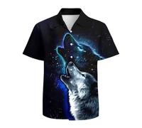 Mens Funny Hawaiian Shirt 3D Graphic Button Down Short Sleeve Tropical Holiday Beach Aloha Shirt