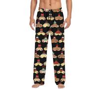 Mens Funny Lounge Pants Ugly Halloween Coatume Adults Novelty Print Christmas Pyjama Bottoms Sleepwear Loose Fit Drawstring Pjs Trousers Comfy Soft Nightwear Loungewear Gifts for Men UK