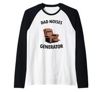 Mens Funny Mens Humor Daddy Grandpa Dad Noises Generator Raglan Baseball Tee