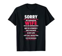 Mens Funny Mens Sorry My Heart Only Beats For My Gorgeous Wife T-Shirt