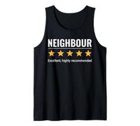 Mens Funny Neighbor Five-Star Rating Positive Sarcastic Humor Tank Top