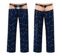 Mens Funny Pyjamas Hairy Butt Cheek Patriotic Novelty Pajamas Pj Pants | Prank Pyjama Bottoms Hilarious Fake Briefs Nightwear 3D Big Booty Print Trousers Sleepwear for Holiday Lounge Casual