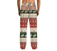 Mens Funny Pyjamas Hairy Butt Cheek Patriotic Novelty Pajamas Pj Pants | Prank Pyjama Bottoms Hilarious Fake Briefs Nightwear 3D Big Booty Print Trousers Sleepwear for Holiday Lounge Casual