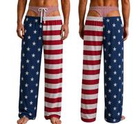 Mens Funny Pyjamas Hairy Butt Cheek Patriotic Novelty Pajamas Pj Pants | Prank Pyjama Bottoms Hilarious Fake Briefs Nightwear 3D Big Booty Print Trousers Sleepwear for Holiday Lounge Casual