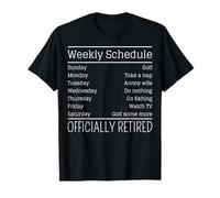 Mens Funny Retirement Schedule Retired Officially #25D50 T-Shirt