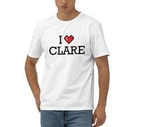 Mens Funny Shirts I Love Clare T Shirt Funny Tshirts Shirts for Women Novelty Shirts for(XL)