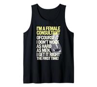 Mens Funny Smart Female Consultant Design Perfect for the Office Tank Top