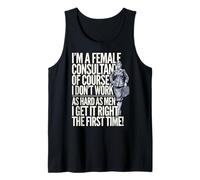 Mens Funny Smart Female Consultant Design Perfect for the Office Tank Top