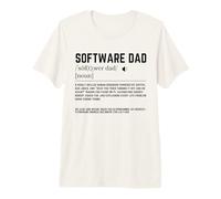Mens Funny Software Dad Nutrition Facts Design for Programmer Fat Premium T-Shirt