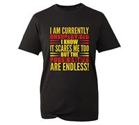 Mens Funny T Shirt, Novelty Joke Gift for Him Dad Birthday Slogan Party Sarcastic Vintage Hen Do Adults Top (I Am Currently Unsupervised, L)
