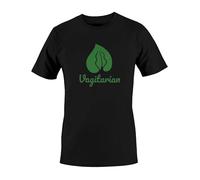 Men's Funny T-Shirts | Crew Neck | 100% Cotton | Heavy Blend Graphic Tees | Novelty Humor Shirts for Men S to 5XL (UK, Alpha, M, Regular, Regular, Black Vegitarian)
