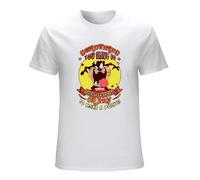 Men's Funny Tasmanian Devil Sometimes You Have to Flip Out Go Bat Crazy to Make A Point!! Men Women Casual Streetwear Tops T-Shirts White M