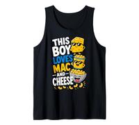 Mens Funny This Boy Loves Mac and Cheese Tank Top