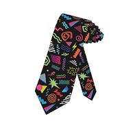 Mens Funny Tie Neckties Holiday Men Novetly Gift for Halloween Thanksgiving Christmas, Hipster 80s 90s Art, One size