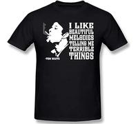 Mens Funny Tom Waits I Like Beautiful Melodies Telling Me Terridle Things Tee Size XXL Black