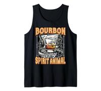 Mens Funny Whiskey Drinker Bourbon Is My Spirit Animal Tank Top