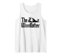Mens Funny Woodworker & Carpenter Dad - The Woodfather Tank Top