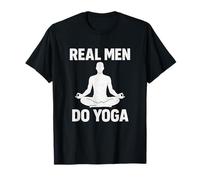 Mens Funny Yoga Shirt Real Men Do Yoga Spiritual Pose Meditation T-Shirt