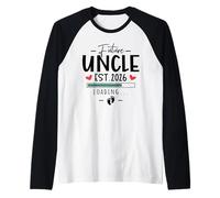 Mens Future Uncle 2026 1st Baby Pregnancy Announcement to Brother Raglan Baseball Tee