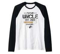 Mens Future Uncle 2026 - First Time Uncle Pregnancy Announcement Raglan Baseball Tee