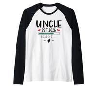 Mens Future Uncle Est 2026-1st Baby Pregnancy Reveal to Brother Raglan Baseball Tee