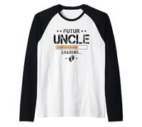 Mens Future Uncle - First Time Uncle Funny Pregnancy Announcement Raglan Baseball Tee