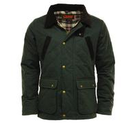 Mens Game Oxford British Made Quilted Wax Jacket - Olive