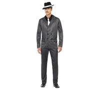 Mens Gangster Mafia Boss Capone Zoot Suit Fancy Dress Costume