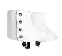 Men's Gangster Spats 20s Leather Boot Covers for Men Snap Spats Vintage Style Dapper Men Gaiters Spats Costume Accessories, White, Medium