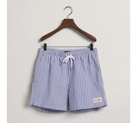 Men's Gant Classic Fit Seersucker Swim Shorts in Blue