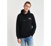 Men's Gant Medium Archive Shield Hoodie in Black