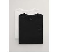 Men's GANT Mens Crew Neck T-Shirt 2-Pack - Black - Size: 38/Regular
