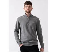 Gant for man. 8030564 Classic cotton jumper with grey half zip (L), Casual