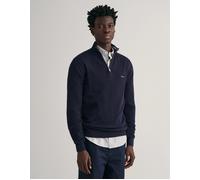 Men's GANT Mens Cotton Pique Half Zip Jumper - Navy