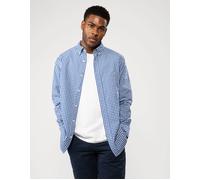 GANT Men's Regular Classic Poplin Gingham Shirt, College Blue