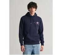 Men's GANT Mens Regular Fit Medium Archive Shield Pullover Hoodie - Navy