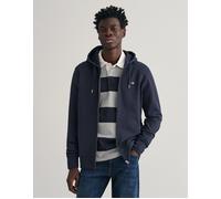 GANT Men's Regular Shield Zip Hoodie, Evening Blue, L