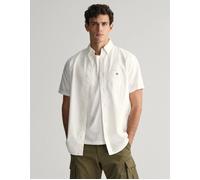 Men's GANT Mens Regular Fit Short Sleeve Oxford Shirt - White - Size: 48/Regular