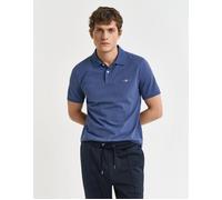 Men's GANT Mens Regular Fit Short Sleeve Shield Logo Pique Polo - Blue - Size: 38/Regular