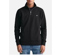 Men's GANT Mens Sweatshirt Embroidered Shield Half Zip Pullover Winter Jumper Black