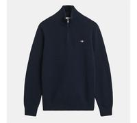 Men's Gant Micro Texture Half Zip Sweatshirt in Blue