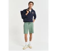 Men's GANT Regular Fit Shield Logo Sweat Shorts - Green