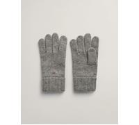 Men's GANT Shield Wool Gloves - Grey/Grey - Size: ONE size